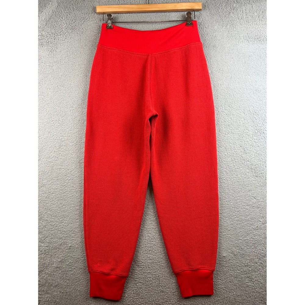 Athleta Red Waffle Knit Lounge Set Cropped Hoodie and Joggers Size M - Picture 6 of 16